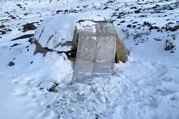 نخستین برف پاییزی کلاردشت را سفیدپوش کرد