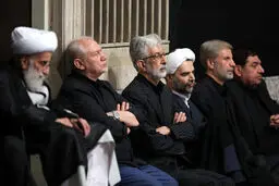 حضور مسئولان در اولین مراسم عزاداری بیت رهبری + تصویر