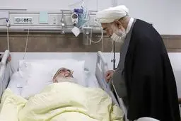 عیادت رئیس دفتر رهبر انقلاب از آیت‌الله نوری همدانی