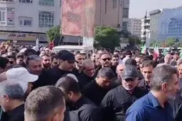 مراسم تشییع پیکر شهدای اقتدار با حضور پزشکیان