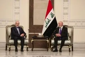 دیدار قالیباف با رئیس‌جمهور عراق در بغداد