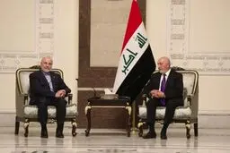 دیدار قالیباف با رئیس‌جمهور عراق در بغداد