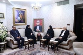 حضور عارف در منزل شهید امیرعبداللهیان