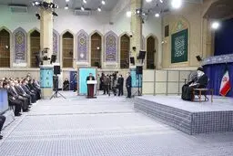 دیدار  کارآفرینان، تولیدکنندگان و دانش بنیان‌ها با رهبر انقلاب