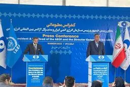 گروسی در نشست خبری با اسلامی: آماده هستیم کار را به پیش ببریم