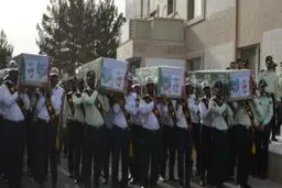 تشییع پیکر پاک و مطهر کاروان شهدای حادثه تروریستی خاش زاهدان