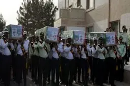 تشییع پیکر پاک و مطهر کاروان شهدای حادثه تروریستی خاش زاهدان