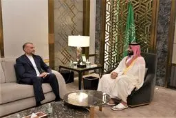 امیرعبداللهیان با محمد بن‌ سلمان دیدار کرد با محمد بن‌ سلمان دیدار کرد