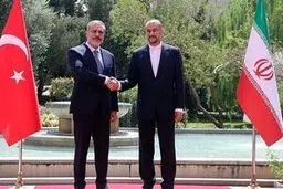 استقبال امیرعبداللهیان از وزیر خارجه ترکیه در تهران