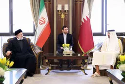 دیدار رئیسی و امیر قطر در ریاض