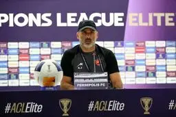 کنفرانس خبری مربی پرسپولیس بعد از تساوی مقابل الریان