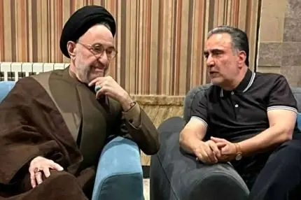 دیدار خاتمی با تاجزاده پس از مرخصی از زندان + عکس