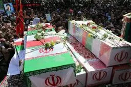 مراسم تشییع پیکر شهدای گمنام از دانشگاه تهران برگزار شد