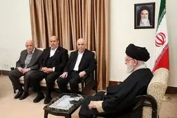 دیدار رئیس و اعضای شورای رهبری حماس با رهبر انقلاب + عکس