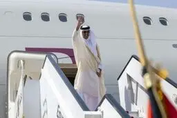 امیر قطر در راه تهران