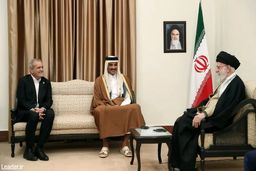 رهبر انقلاب در دیدار با امیر قطر: سیاست ایران گسترش روابط با همسایگان است