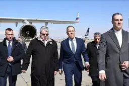 لاوروف وزیر خارجه روسیه وارد تهران شد