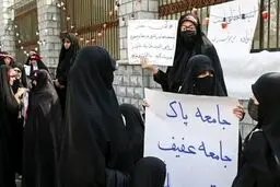 یکی از تجمع کنندگان مدافع قانون حجاب، قالیباف را تهدید کرد