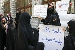 یکی از تجمع کنندگان مدافع قانون حجاب، قالیباف را تهدید کرد