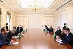 دیدار وزیر راه با الهام علی‌اف در باکو