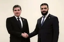 رئیس اقلیم کردستان عراق با الجولانی دیدار کرد