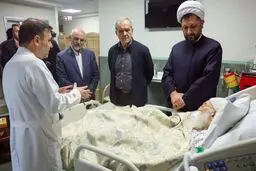 پزشکیان به عیادت آیت‌الله نوری همدانی رفت