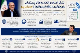  تشکر اصناف و اتحادیه‌ها از پزشکیان برای جلوگیری از توقف کسب‌وکارها با اینترنت پرو