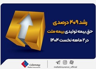 رشد ۴۰۹ درصدی حق‌بیمه تولیدی بیمه ملت در ۲ ماهه نخست ۱۴۰۴