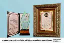 همراه اول برترین روابط عمومی در «ارتباطات رسانه‌ای» و «کاربرد هوش مصنوعی»