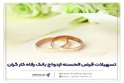پرداخت بیش از 7,000 میلیارد ریال تسهیلات ازدواج در اردیبهشت ماه سال جاری توسط بانک رفاه کارگران