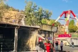 آتش‌سوزی در لونا پارک شیراز؛ ماجرا چه بود؟ + عکس