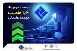 بیمه ملت در مهرماه 1.6 همت حق بیمه تولید کرد