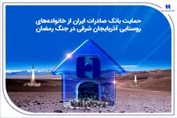 حمایت بانک صادرات ایران از خانواده‌های روستایی آذربایجان‌شرقی در جنگ رمضان