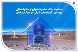 حمایت بانک صادرات ایران از خانواده‌های روستایی آذربایجان‌شرقی در جنگ رمضان