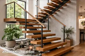 اجرای چوبکاری پله در آبسرد