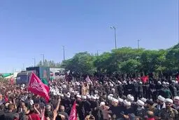 مراسم تشییع رهبر شهید انقلاب در مشهد آغاز شد