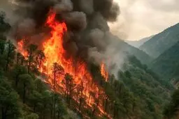 آتش‌سوزی در مناطق جنگلی چهار شهرستان گلستان