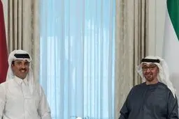 امیر قطر به ابوظبی، پایتخت امارات رفت