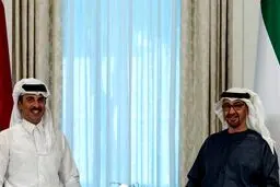 امیر قطر به ابوظبی، پایتخت امارات رفت