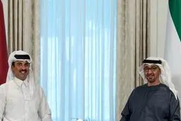 امیر قطر به ابوظبی، پایتخت امارات رفت