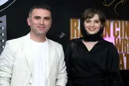 مهسا حجازی به همراه هوتن شکیبا در جشن منتقدان سینما + عکس